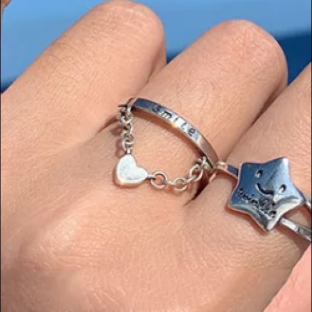 🤍Insta “SMILE” sterling silver ring - Picture 2 of 4